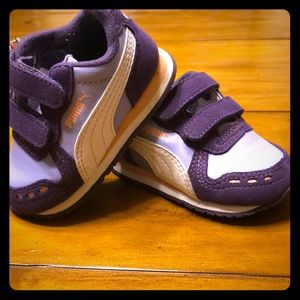 Infant purple puma sneakers